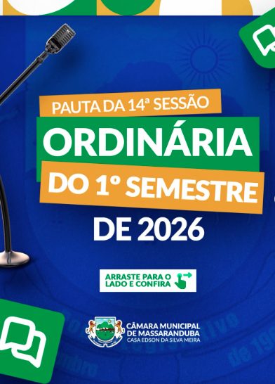 Câmara de Massaranduba divulga balanço de matérias debatidas na 14ª Sessão Ordinária