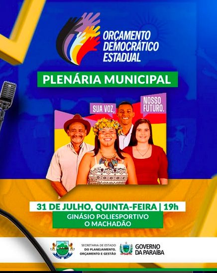 Participe do Orçamento Democrático Estadual em Massaranduba nesta quinta-feira (31/07)